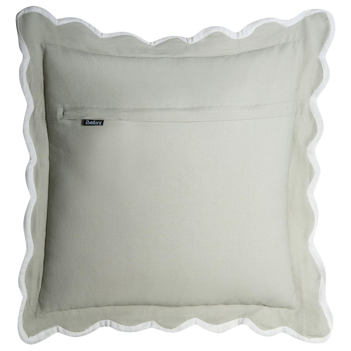 DEKOKISSEN 3er-Set Weiß 30/50 cm Canarium - Weiß, Textil (45/45cm) - Beliani