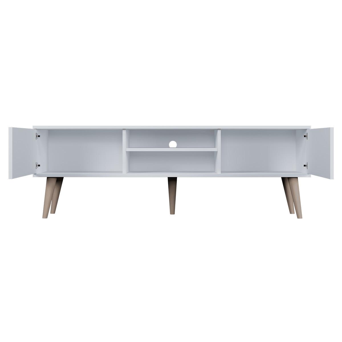 TV-MÖBEL Toronto Weiß - Weiß, Holzwerkstoff (160/55/35cm) - Petits-meubles