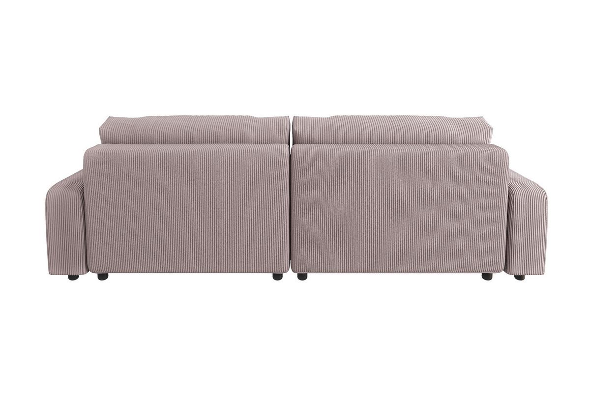 ECKSOFA Emma Puderrosa Cord - Ottomane rechts - Pink, Textil (234/170cm) - S-Style Möbel