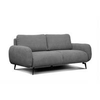 SOFA FEBE 3-Sitzer, grau - Schwarz/Grau, Holz/Textil (190/82/96cm) - Wozimo