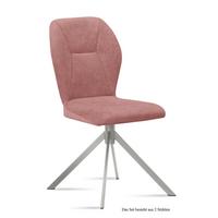 ESSZIMMERSTUHL (2er-Set) Dorthy 51x92x60 Edelstahl/Rosewood - Edelstahlfarben/Dunkelrosa, Kunststoff (60/92/51cm) - 58aufmkessel