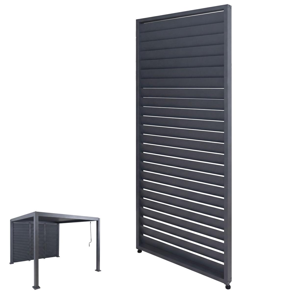 LAMELLENWAND FÜR PERGOLA Anthrazit - Anthrazit, Metall (90/220/6cm) - MCW