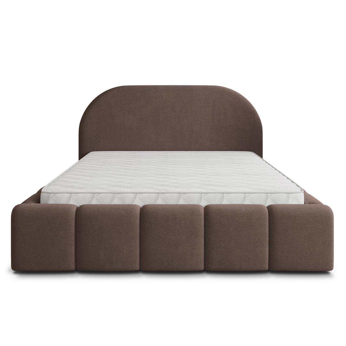 POLSTERBETT FLUSSO 180x200 cm mit Bettkästen - Braun - Braun, Holz (180/200cm) - MASSENO
