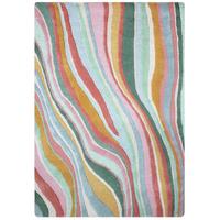 WOLLTEPPICH DERWENT, abstrakt, Grün-Bunt, 160 x 230 cm - Multicolor, Textil (230/160cm) - KADIMA DESIGN