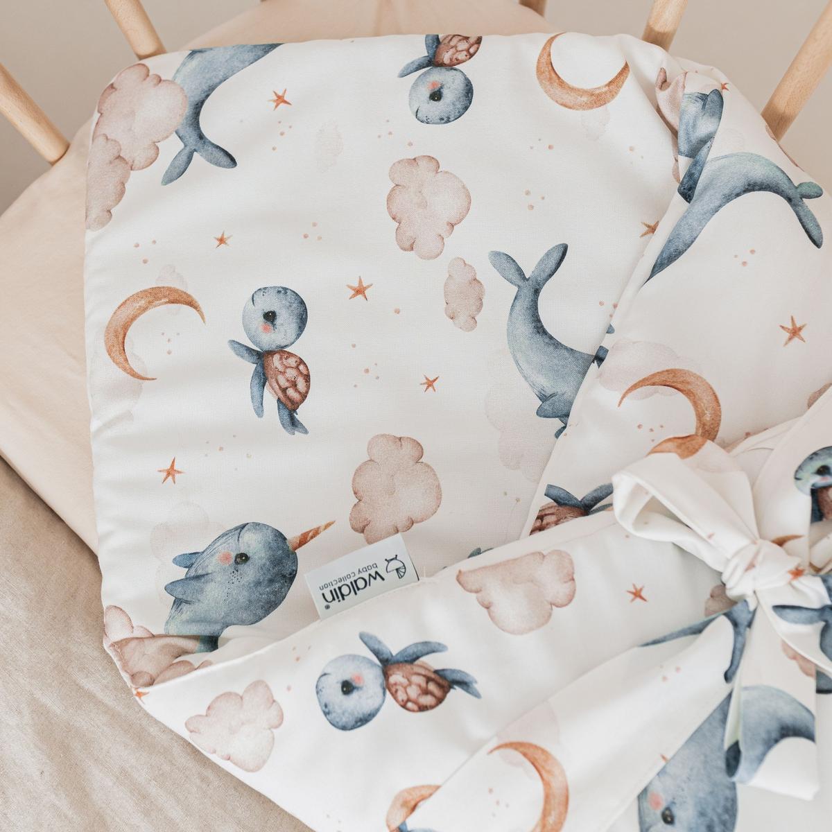 BABY Bambus-Bettwäsche Wale - Weiß, Textil (75/75cm) - waldin