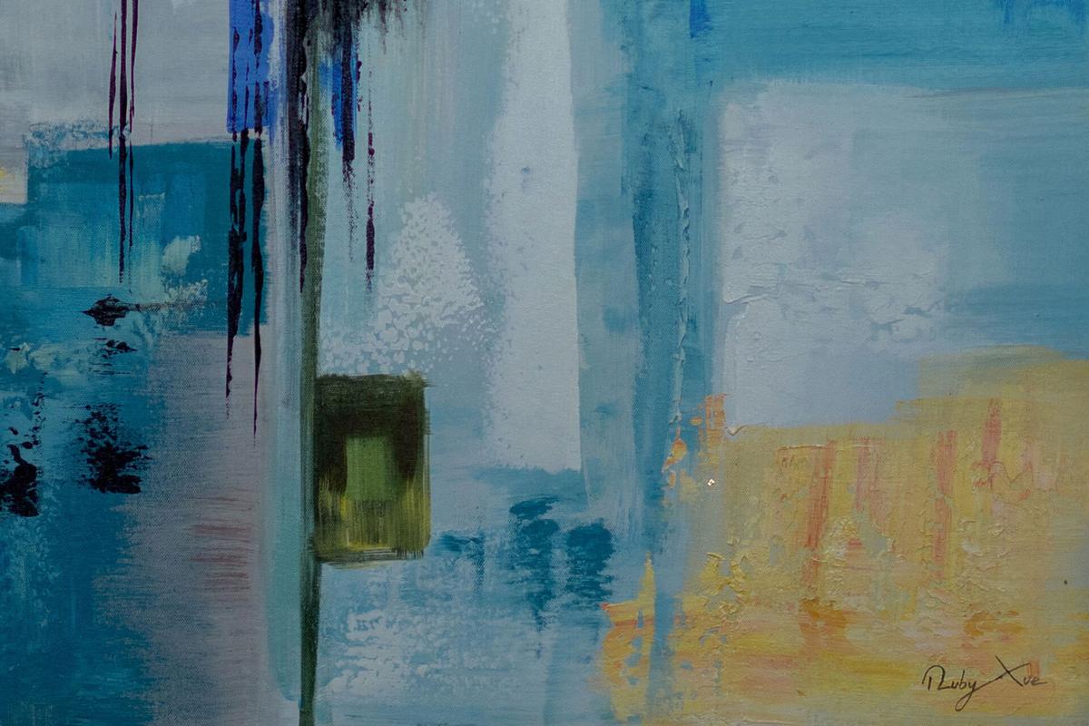 ACRYLBILD HANDGEMALT 77,5/102,5 cm - Multicolor, Textil (77.5/102.5cm) - KUNSTLOFT