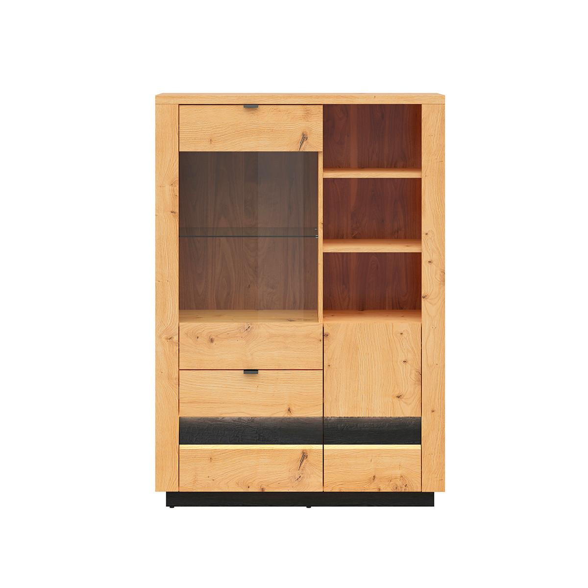 GESCHIRRSCHRANK Glenn Holz und Schwarz - Schwarz, Holzwerkstoff (100/143/42cm) - Petits-meubles