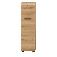 BADKOMMODE Eiche Artisan, Badezimmer Kommode hängend oder stehend 30 x 60 cm - Schwarz/Eiche Artisan, Holzwerkstoff/Kunststoff (30/106/30cm) - Inn.Furn