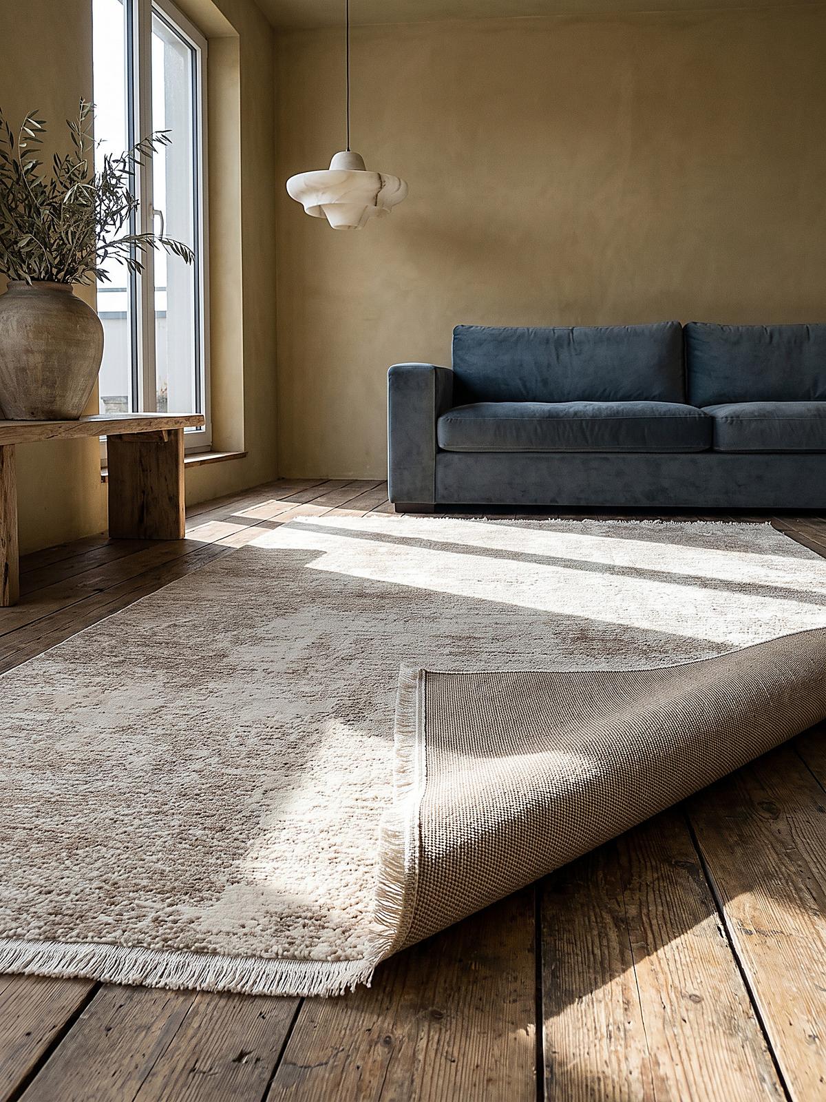 KURZFLORTEPPICH Abstrakt SCRIVIA Polypropylen Beige 200 x 290 cm - Beige, Textil (200/290cm) - KADIMA DESIGN