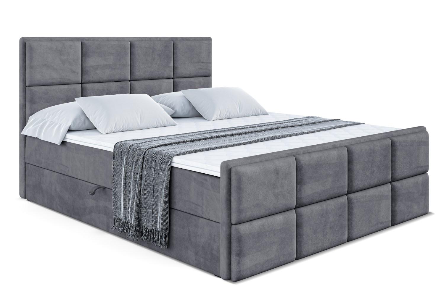 BOXBETT NOVA-Z - 140 x 200 - H4 - Dunkelgrau - Dunkelgrau, Holzwerkstoff (140/200cm) - ALTDECOR