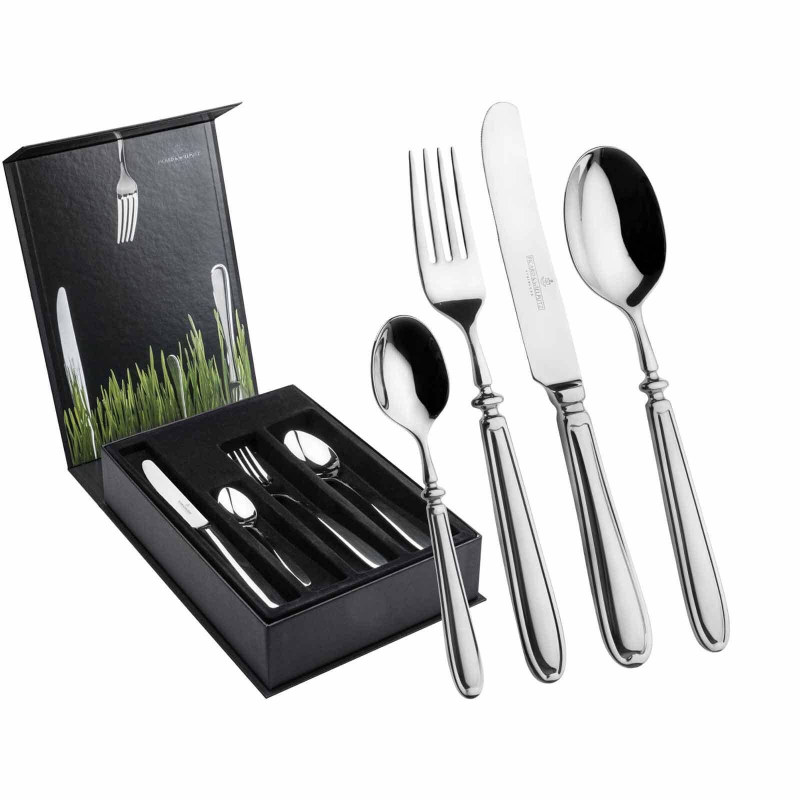 TAFELBESTECK INKL. BESTECKBOX Landhaus silber 24-tlg. - Silberfarben, Metall - Picard & Wielpütz