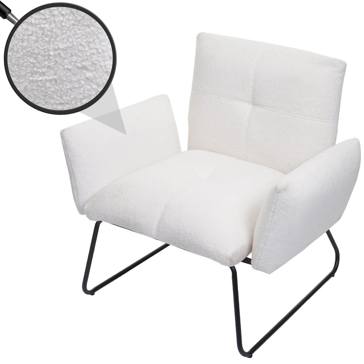LOUNGE-SESSEL Weiß - Weiß, Textil (87/79/70cm) - MCW