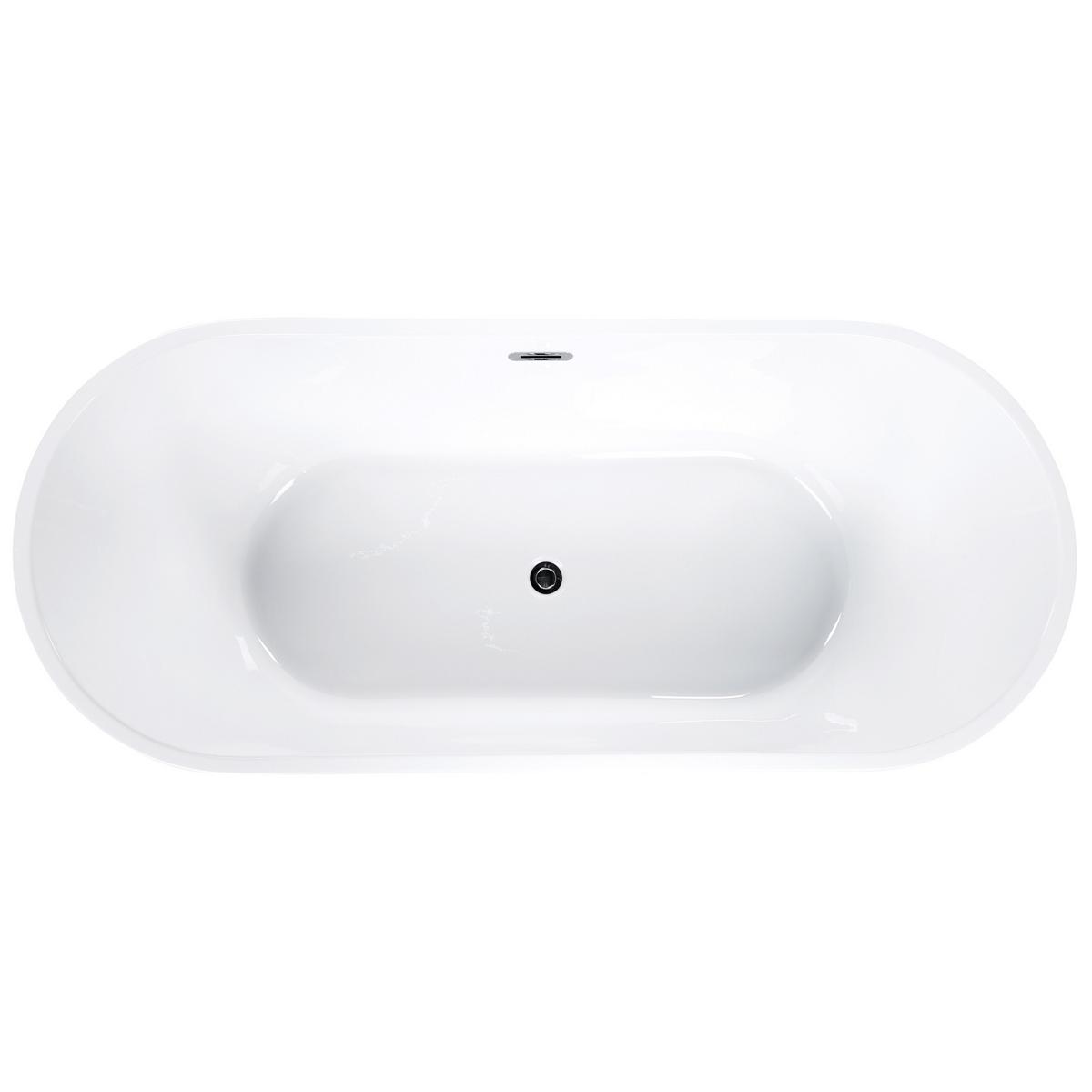 BADEWANNE FREISTEHEND 72x170x59 cm weiß Havana - Weiß, Kunststoff (72/59/170cm) - Beliani