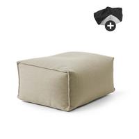 OUTDOOR POUF mit Hülle Der Ruhestifter - Beige, Textil (60/35/50cm) - Mokebo