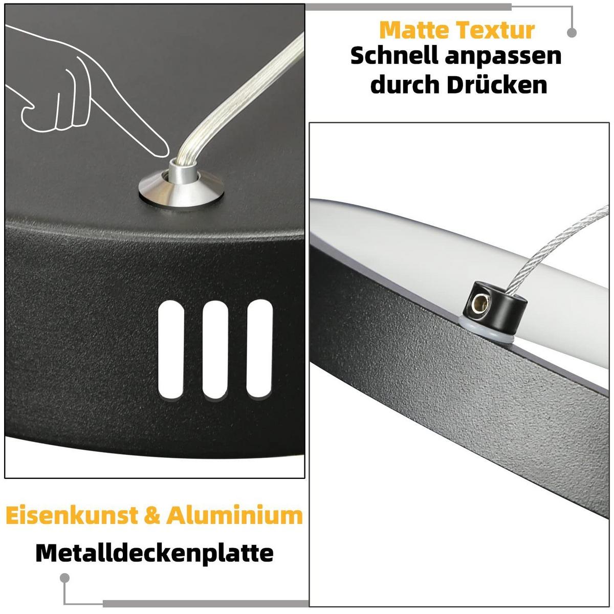PENDELLEUCHTE Sphäre 88/32/160 cm - Schwarz, Metall (88/32/160cm) - Nettlife