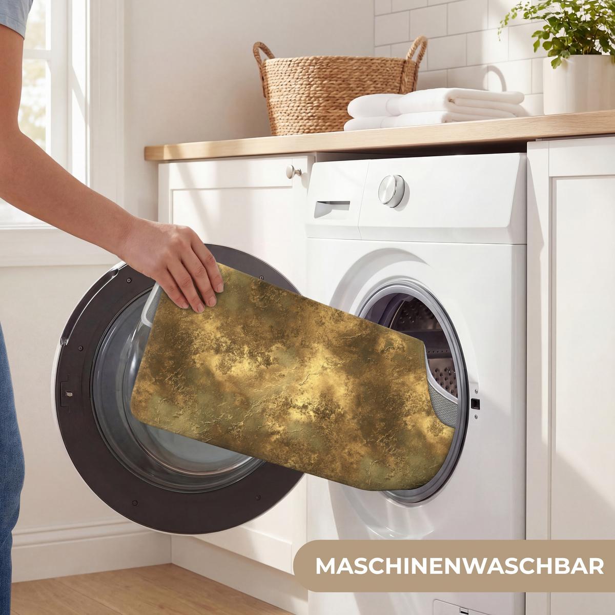 WC-VORLEGER Antik - Metallic-Look - Gold Toilettenvorleger 55x60 cm - Goldfarben, Textil (55/1cm) - OnlyWow