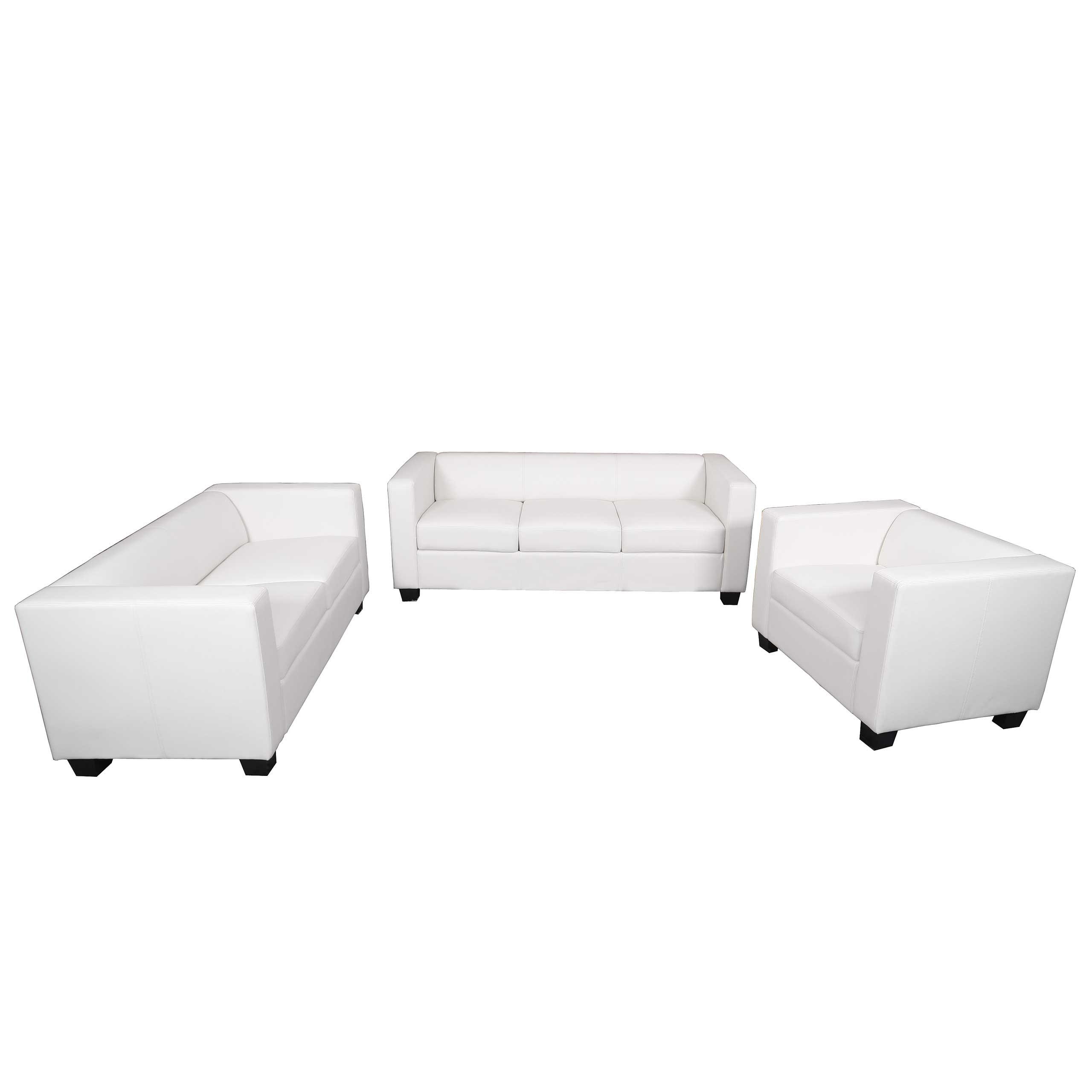 SOFAGARNITUR Reinweiß 3er-Set - Weiß, Textil (400/70/300cm) - MCW