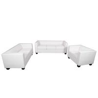 SOFAGARNITUR Reinweiß 3er-Set - Weiß, Textil (400/70/300cm) - MCW