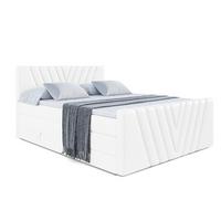 BOXSPRINGBETT ERNINA-Z KING - 140x200 - H3/H4 - Weiß Hochglanz - Weiß Hochglanz, Holzwerkstoff (140/200cm) - ALTDECOR