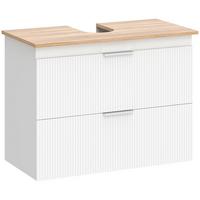 WASCHBECKENUNTERSCHRANK MDF 80/40/60 cm Weiß - Weiß, Holzwerkstoff (40/60/80cm) - HOMCOM