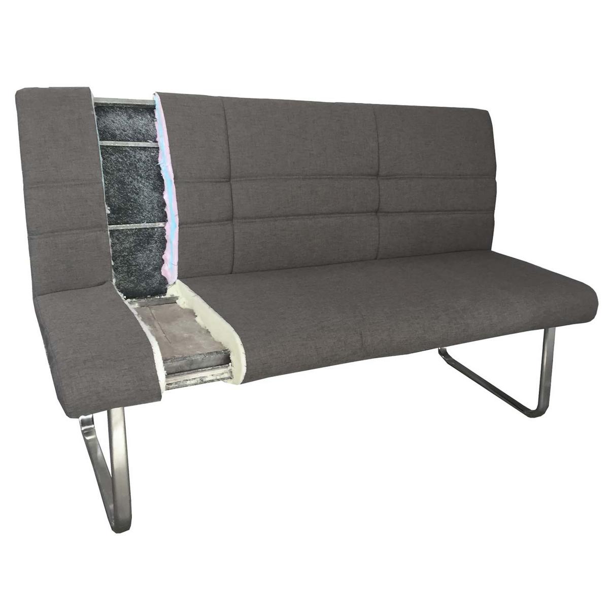 SITZBANK Grau - Graubraun/Grau, Textil (160/99/68cm) - MCW