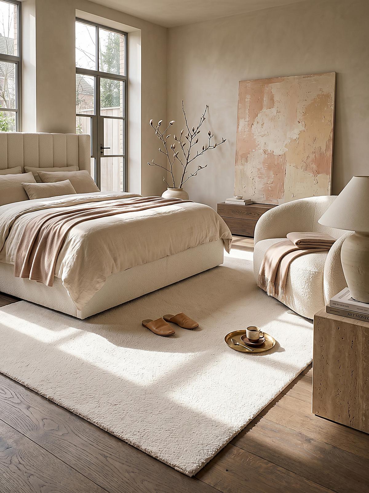 HOCHFLORTEPPICH Antirutsch Uni ALDAN Polyester Creme 300 x 400 cm - Beige, Textil (300/400cm) - KADIMA DESIGN