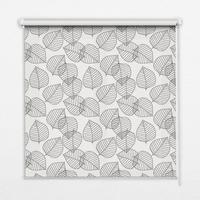 INNENROLLO - Fensterrollo - Rollo - 100x100 cm - Gezeichnete Blätter - Grau, Kunststoff (100/100/0.5cm) - TULUP
