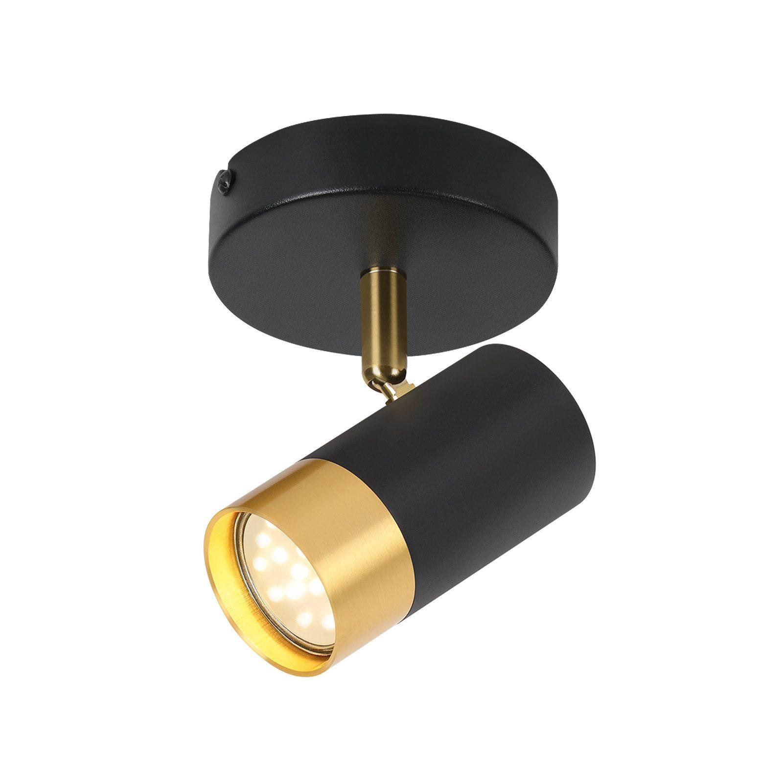 DECKENSTRAHLER Schwerin 1-flammig 10/10/17 cm - Schwarz, Metall (10/10/17cm) - Nettlife