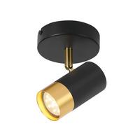 DECKENSTRAHLER Schwerin 1-flammig 10/10/17 cm - Schwarz, Metall (10/10/17cm) - Nettlife