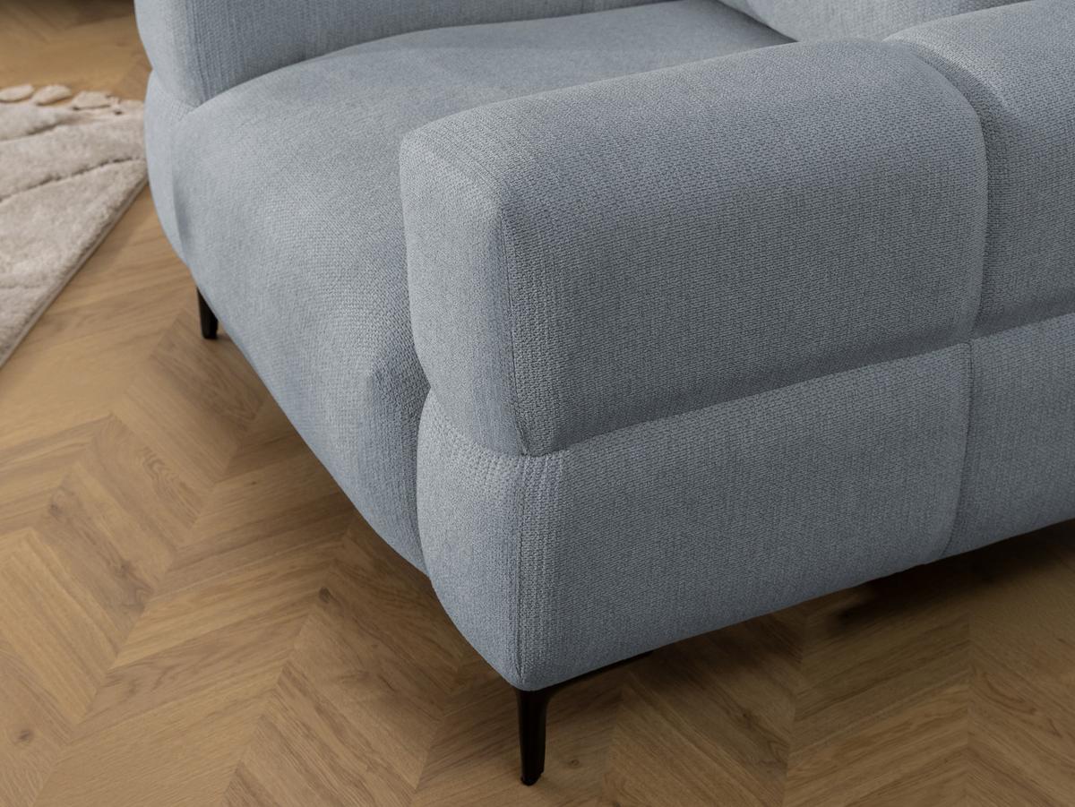 SESSEL Cardea in Bubble-Optik aus weichem Grau Strukturstoff mit hohem Sitzkomfort - Schwarz/Grau, Holz/Textil (102/80/97cm) - S-Style Möbel