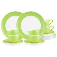 KAFFEESERVICE Liberty Pure Colors Lime Green 18-tlg. - Grün, Keramik (2/2/2cm) - Seltmann Weiden