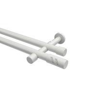 GARDINENSTANGE Prestige Zoena 140 cm, 2-läufig (ohne Ringe), 20 mm Ø Weiß - Weiß, Metall (140cm) - INTERDECO