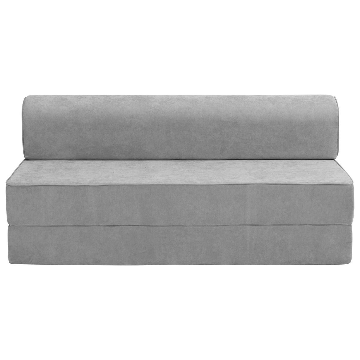 FALTSOFA Katusha Flachgewebe hellgrau - Hellgrau, Kunststoff (80/71/160cm) - 58aufmkessel