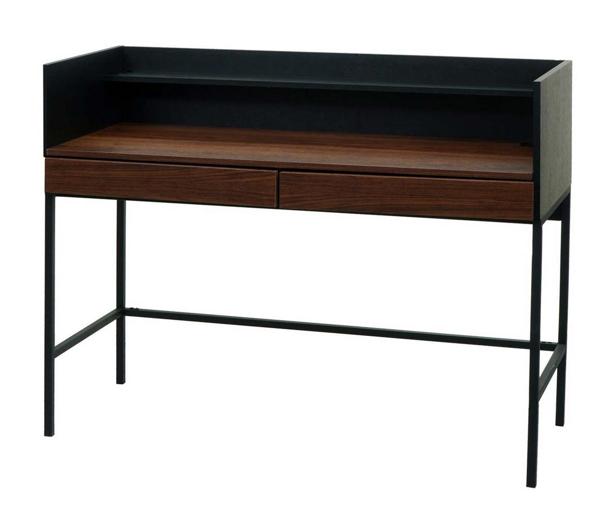 SCHREIBTISCH Schwarz, Braun - Schwarz/Braun, Holz (50/120/99cm) - MCW