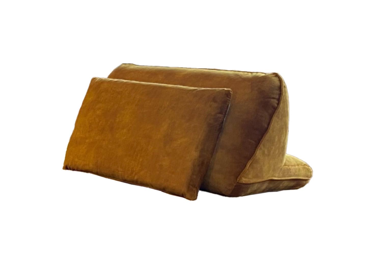 RÜCKENKISSEN WIOLO Braun Velvet - Braun, Textil (80/46cm) - KAWOLA