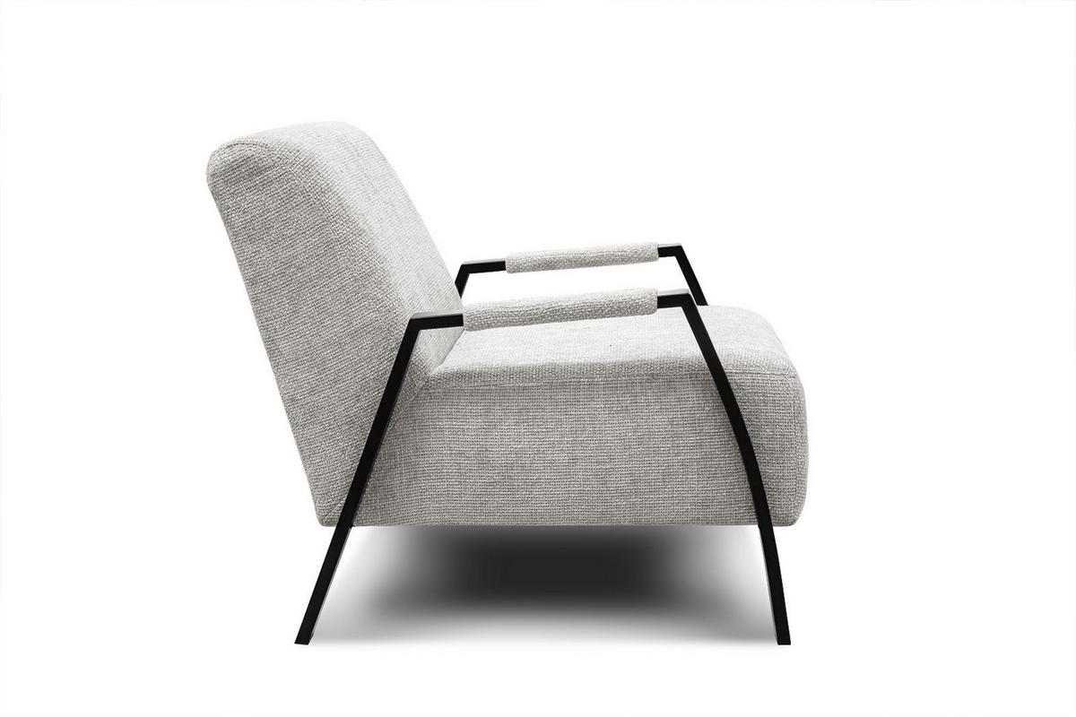 SESSEL KOBE, ecru - Ecru/Schwarz, Holz/Textil (72/76/90cm) - Wozimo