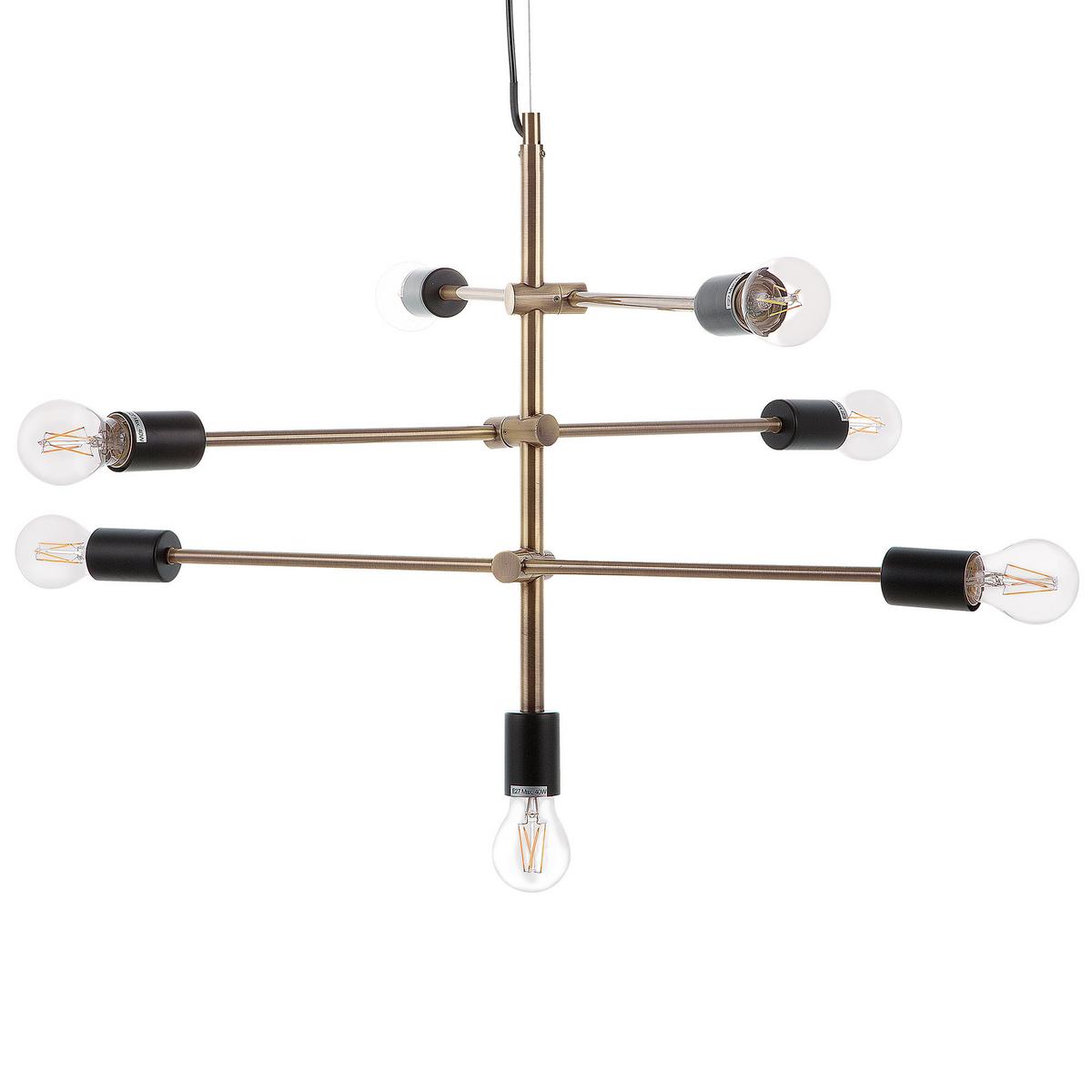 HÄNGELEUCHTE Cremera 74/52/126 cm - Messingfarben, Metall (74/52/126cm) - Beliani