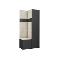 GARDEROBEN-SET Orion XXIV - Creme/Graphitfarben, Holzwerkstoff/Kunststoff (82/186/46cm) - MIRJAN24