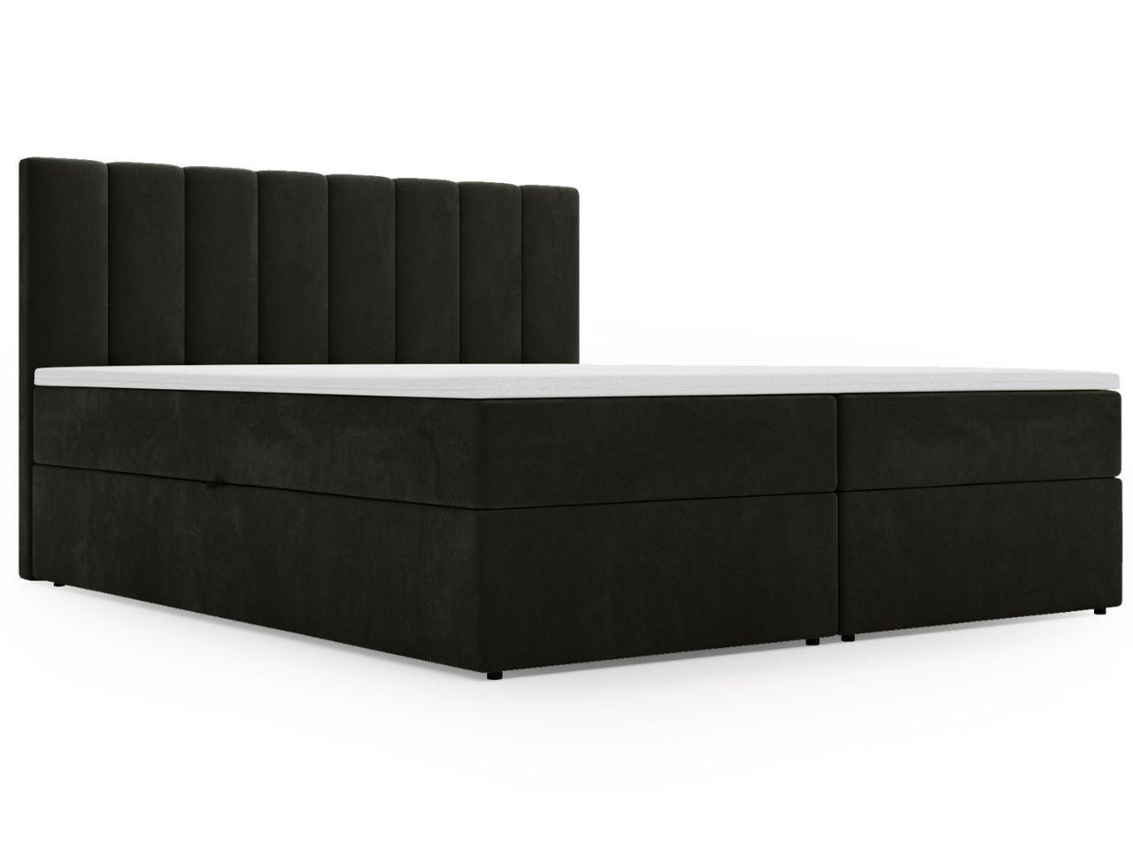BOXBETT Mocca 160x200 Dunkelgrau - Dunkelgrau, Holz/Textil (160/200cm) - Graingold
