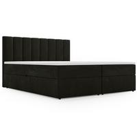 BOXBETT Mocca 160x200 Dunkelgrau - Dunkelgrau, Holz/Textil (160/200cm) - Graingold