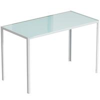 ESSTISCH Küchentisch für 4 Personen, Esszimmertisch für Küche Metall, Weiß - Weiß, Metall (120/60/75cm) - HOMCOM