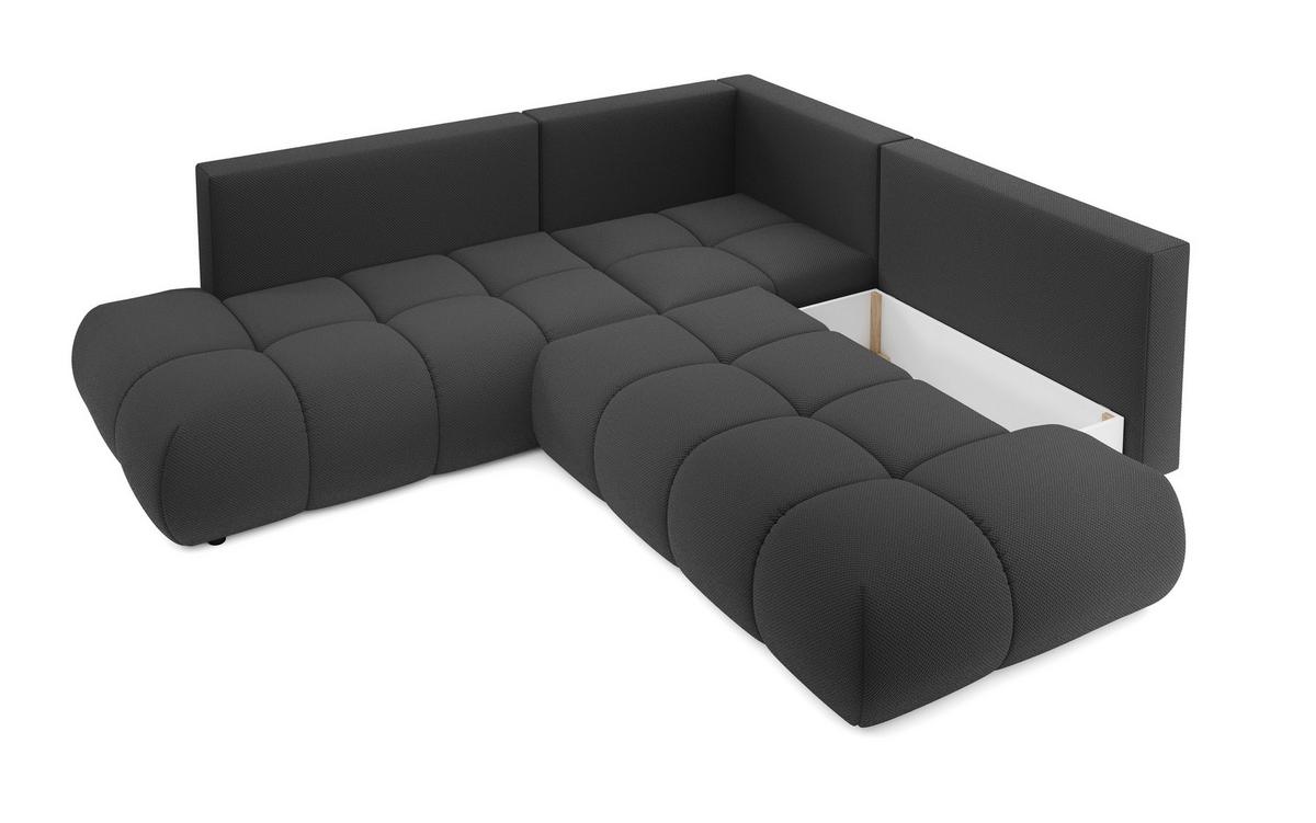ECKSOFA DUCA II L-S Grau Jersey mit Schlaffunktion - Grau, Holz (266.5/266.5cm) - MASSENO