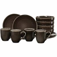 FRÜHSTÜCKSSET Eda braun 12-tlg. - Braun, Keramik (30/34/34cm) - Ritzenhoff Breker