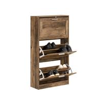 SCHUHSCHRANK Braun - Braun, Holzwerkstoff (60/115/23cm) - SoBuy