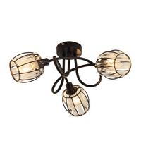 DECKENSTRAHLER Flammenschanz 20.5/20.5/40 cm - Schwarz, Glas (40/20.5/20.5cm) - ZMH
