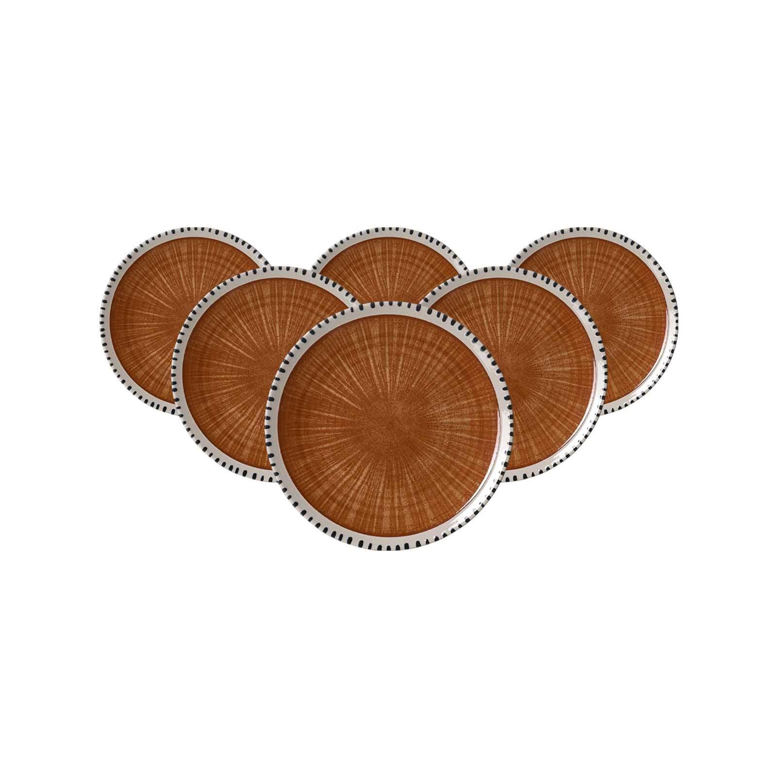 DESSERTTELLER Natura Braun ø 20,5 cm 6er Set - Braun, Keramik (20.5cm) - Ritzenhoff Breker