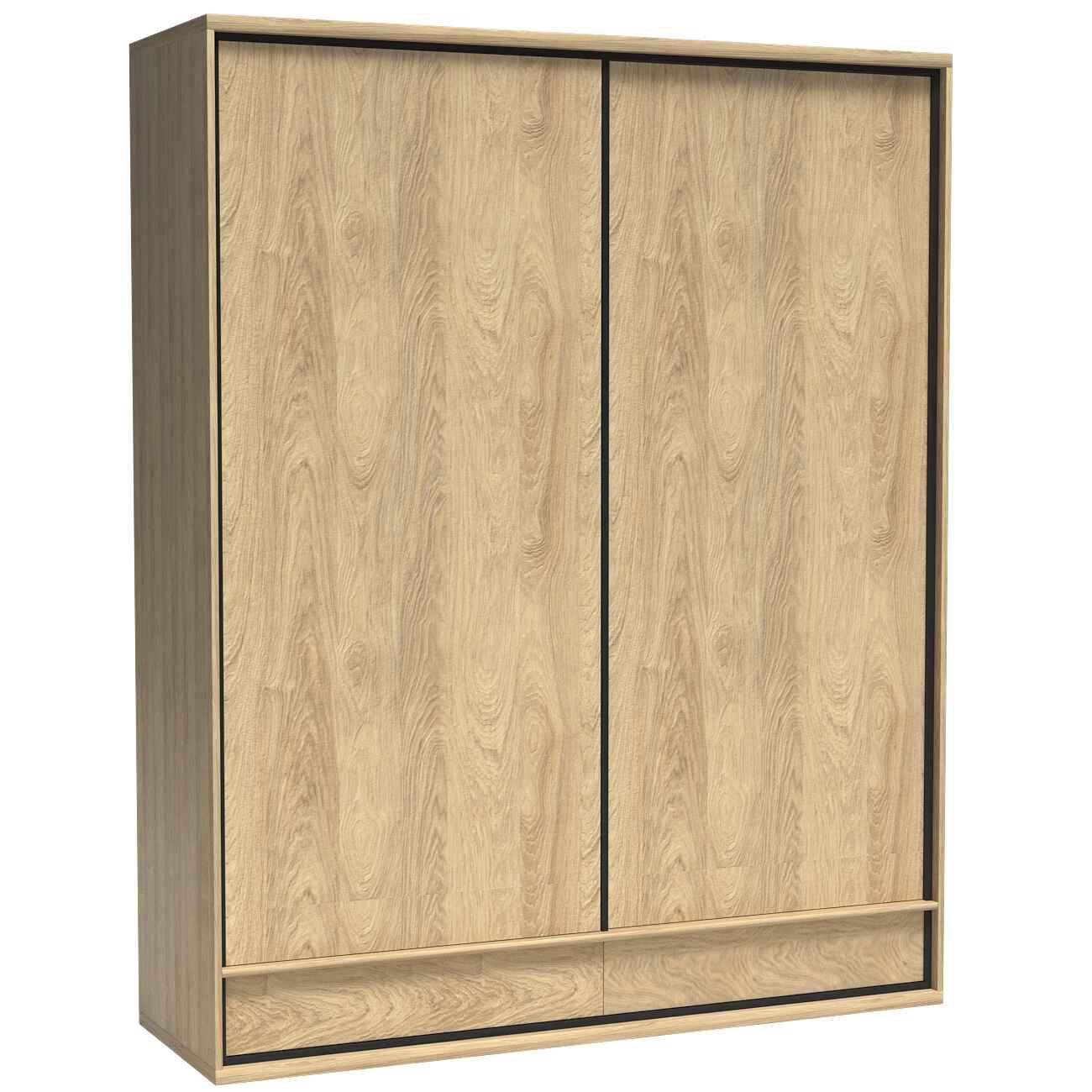 DREHTÜRENSCHRANK SYNDRA 177,2/221/58,5 cm 2-türig Eichefarben - Eichefarben, Holzwerkstoff (177.2/221/58.5cm) - MASSENO