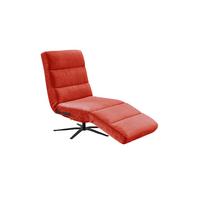 RELAXLIEGE ALINA Rot Cord Relaxfunktion, Drehbar (360°) - Rot/Schwarz, Textil/Metall (82/115/156cm) - KAWOLA