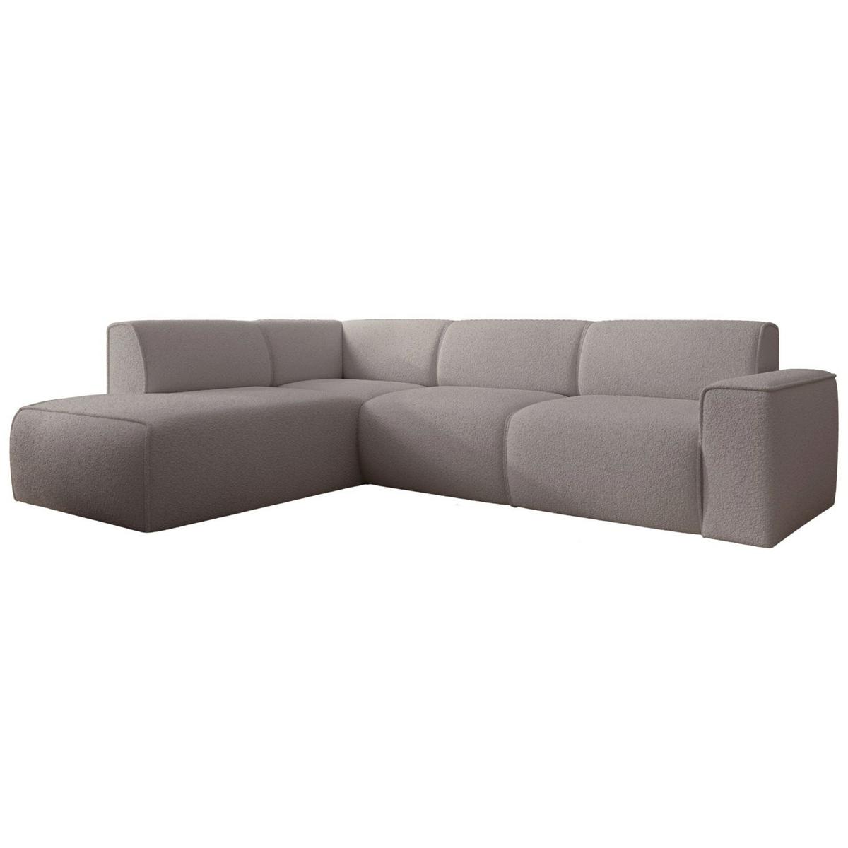 ECKSOFA Bouvi Graubraun links - Graubraun/Schwarz, Kunststoff/Textil (292/220cm) - Selsey