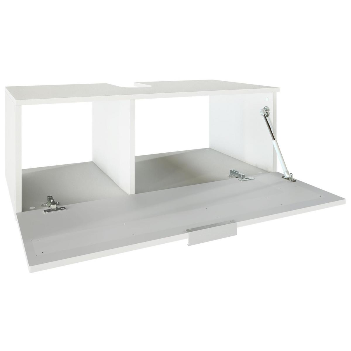WASCHBECKENUNTERSCHRANK Aloha Absetzungen in Eiche sägerau - Eiche San Remo, Holzwerkstoff (96/36/51cm) - Vladon
